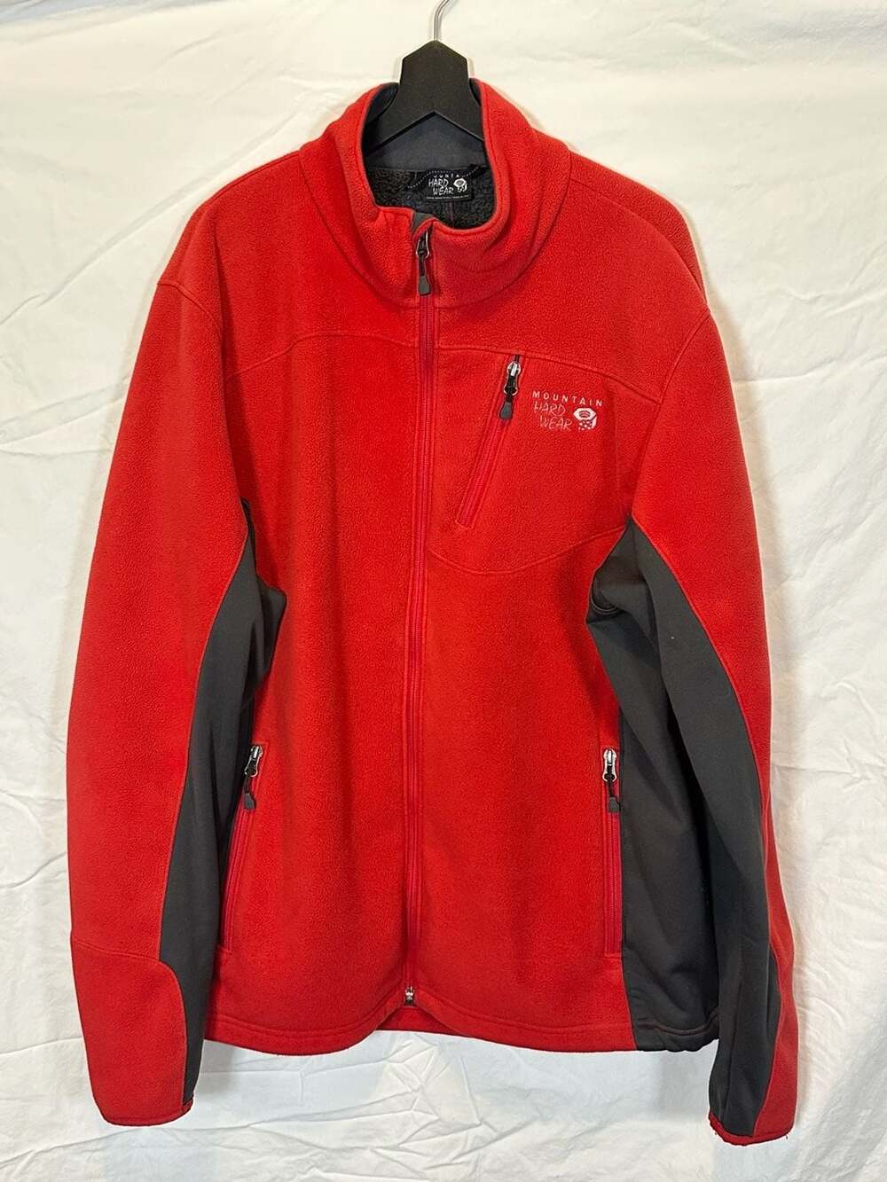 Mountain Hardwear Fleece Jacket Size XL Red Black Full Zip